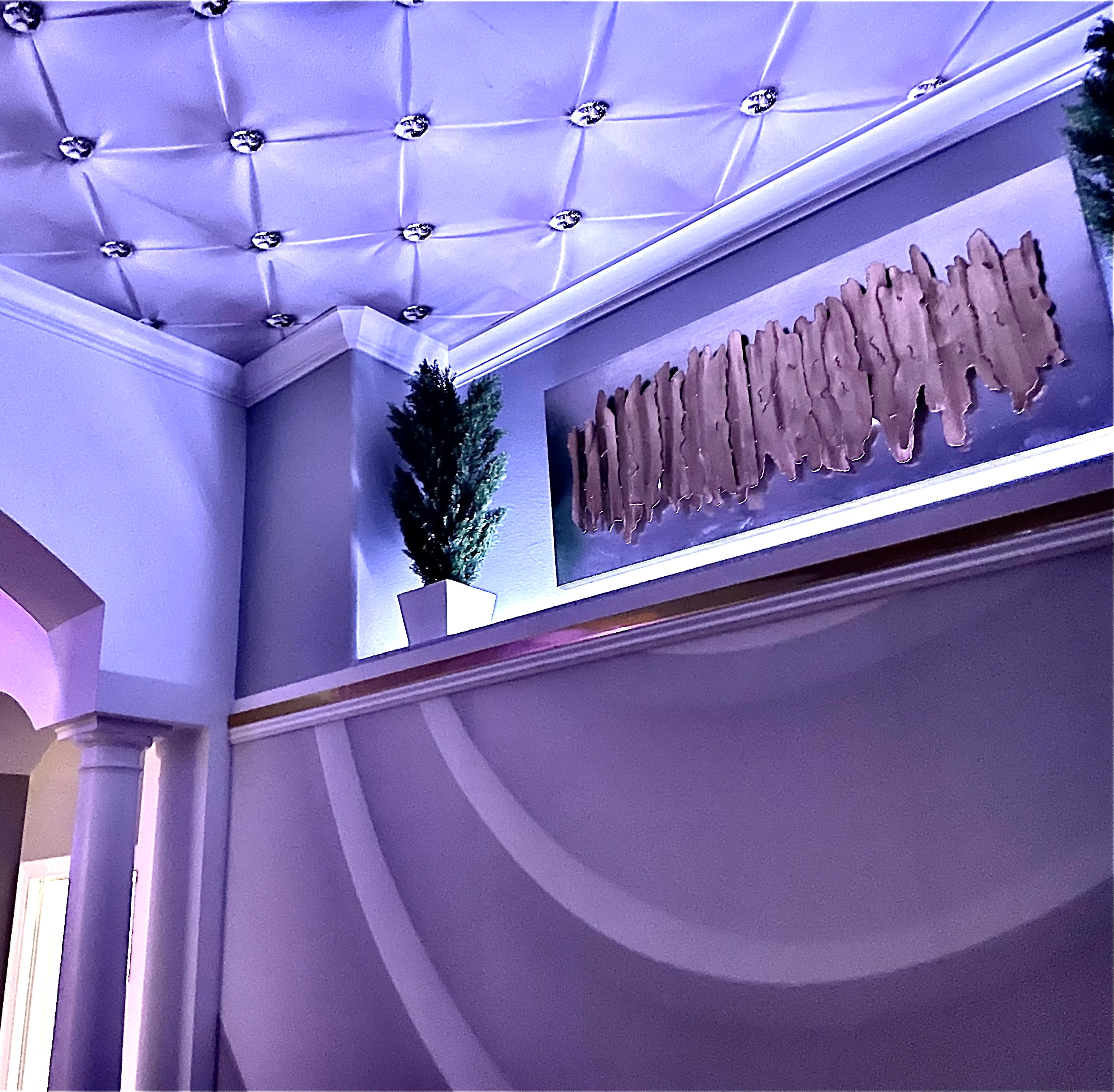 A serene Tampa interior design with tailored furnishings and details.